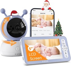 BOIFUN 1080P 5 Camera Baby Surveillance, 355°PTZ Baby Monitor with Camera. - £480.29 GBP