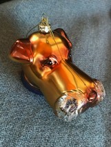 Unused Faux Glass Schnauzer Dog Head Hollow Plastic Christmas Tree Ornament – 3. - £7.58 GBP
