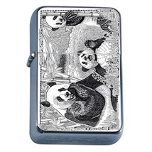 Panda Em1 Flip Top Oil Lighter Wind Resistant With Case - $14.80