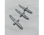 Set Of (3) Metal Clue Knife Board Game Pieces - $9.89