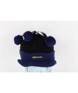 NOS Vintage 90s Streetwear Youth Brimmed Pom Knit Winter Beanie Hat Cap ... - $24.70