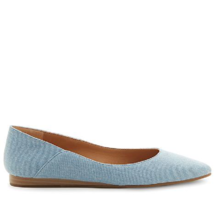 NEW LUCKY BRAND BLUE TEXTILE POINTY FLATS PUMPS SIZE 8 M  $79 - $59.99