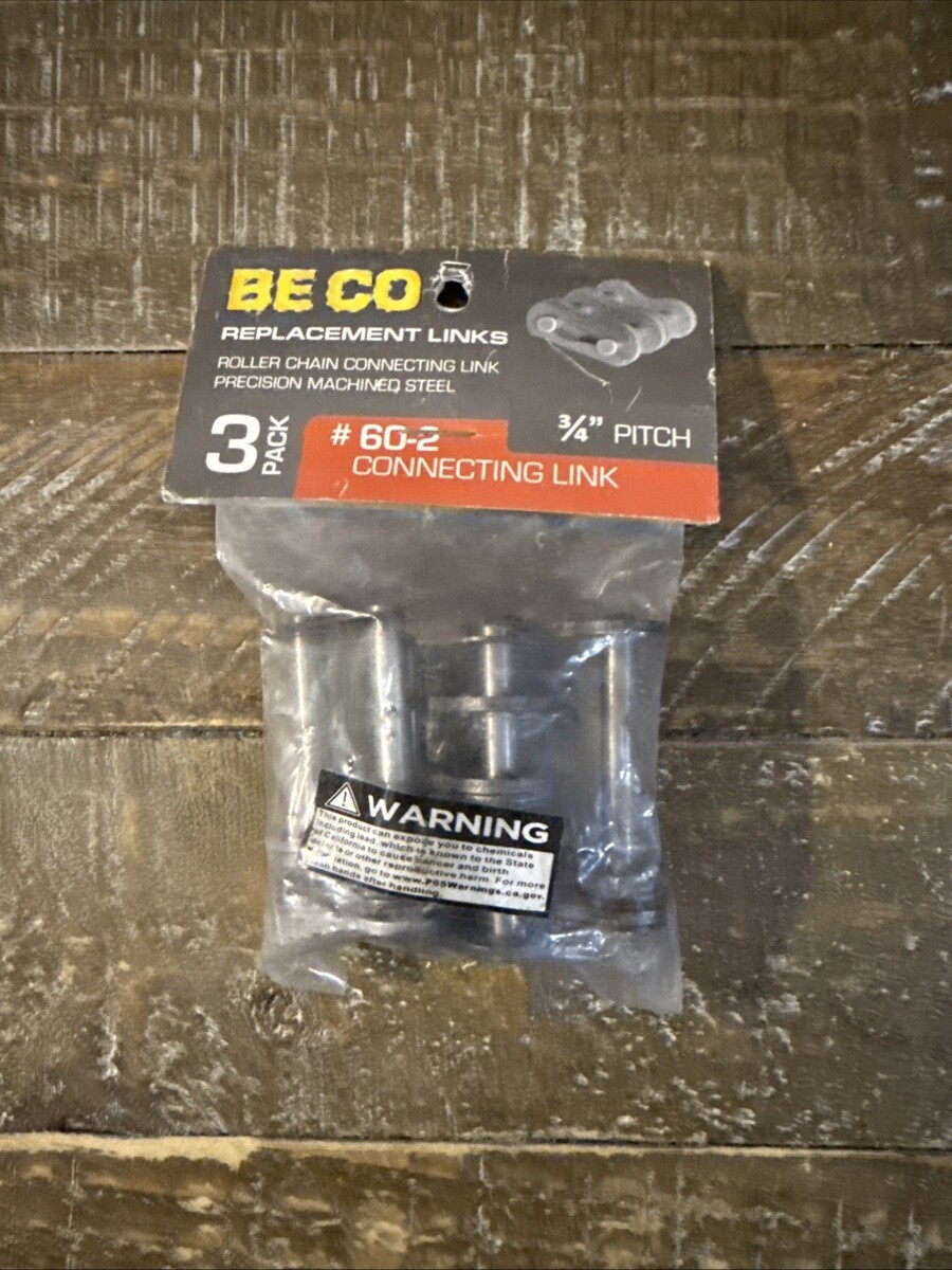 BE CO Replacement Roller Chain Connecting Links 60-2 Offset 3/4” Pitch - $9.78