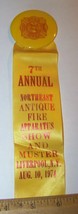 1974 Northeast Antique Fire Apparatus Show Muster Liverpool Ny Fireman Ribbon - £7.90 GBP