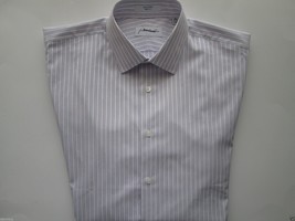 John W. Nordstrom Trim Stripe Herringbone Men Dress Shirt WhiteOrchid 15.5 | 35 - £34.30 GBP