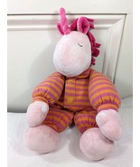 North American Bear Unicorn Plush Sleepyhead #6064 Stuffed Pink Orange 1... - £110.12 GBP