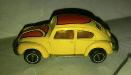 1977 Tomica Yellow Volkswagen Vw Beetle Bug DIE-CAST Car Japan No. F20 Tomy - £27.17 GBP