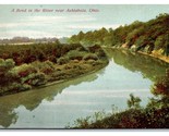 Bend In Ashtabula River Ashtabula Ohio OH  UNP DB Postcard N24 - $3.91
