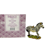 1996 Enesco Zebra Figurine “Safari Wonders” #268852 Resin Animal Collect... - $22.00