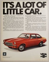 1971 Print Ad Chevrolet Vega Red Car with Aluminum Block Engine Chevy - $17.37
