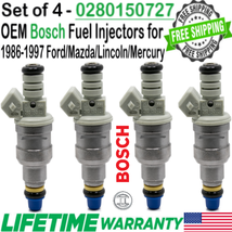 Genuine 4 Units (4x) Bosch Fuel Injectors For 1991, 1992 Mercury Tracer 1.9L I4 - £66.59 GBP