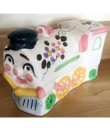 MCM Anthropomorphic Train Engine Piggy Bank Ceramic Japan Vintage See Pic. - $251.08 MXN