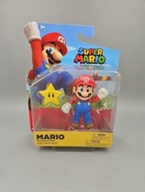 Mario With Super Star 4&quot; Figure Jakks Pacific 2019 World Of Nintendo Sup... - $19.99