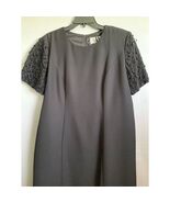 Jessica Howard Women&#39;s Size 14 Black Beaded Knee Length Evening Dress - $471.26 MXN