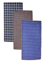 Assorted Checks Pure Cotton Lungis for Men Set of 3 Piece Free Shipping - £21.10 GBP