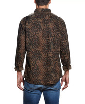 Weatherproof Vintage Men&#39;s All Cotton Leaf Print Woven Shirt in Raindrum-Large - £20.20 GBP