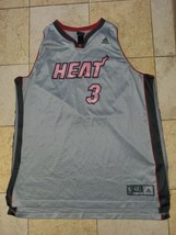  Adidas Miami Heat Dwayne Wade Grey Limited Edition Jersey 4XL Men Vintage - £41.96 GBP