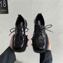 Retro British Chic Mules Shoes Women Platform Demonia Wedges  Square Toe Patent  - £39.77 GBP