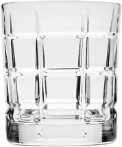 Plaid Double Old Fashioned Glasses, Set of 4, Silver - £20.59 GBP