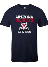 NCAA Arizona Wildcats EST 1885 Stack Adult Unisex 2XL Short Sleeve T-Shirt Navy - £11.12 GBP