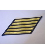 USCG SERVICE HASHMARKS - 20 YEARS SERVICE E1-E6 GOLD ON BLUE MATERIAL NEW - $118.28 MXN