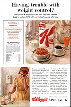 VINTAGE ORIGINAL 1965 Kellogg&#39;s Special K Cereal Print Ad Trouble Losing... - £19.21 GBP