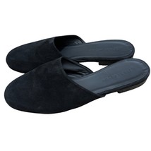 Jenni Kayne Olympia Black Suede Round Toe Made in Italy Mules Size 9 - $146.52