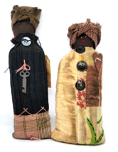 Two Vintage Style African American Woman Rag Dolls RAG BAG Eye Enterprises - £14.93 GBP
