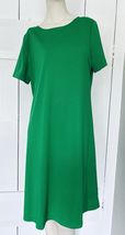 Vicki Wayne Lime Green Shift Dress Womens Size Petite 12 - Stretchy - Cu... - $18.00