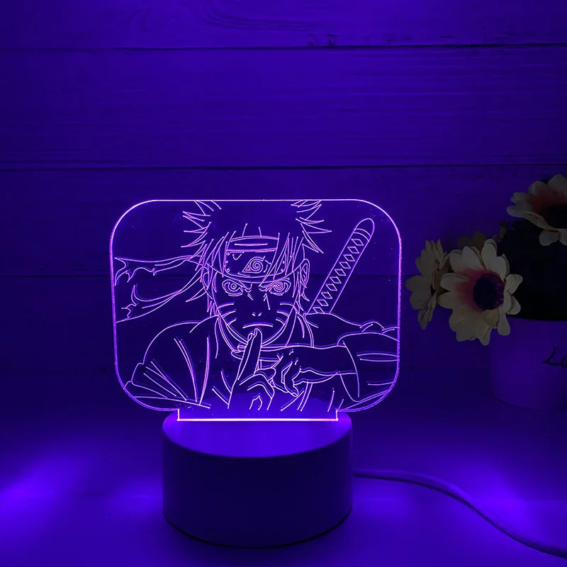 Anime Acrylic LED Night Light Lamp More Colors Children Home Decor LED Desk Lamp - £28.94 GBP+