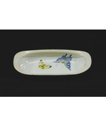 Nippon Porcelain Butter Dish Bowl Butterflies Rising Sun Mark Hand Painted - $35.00
