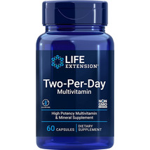 Life Extension Two-Per-Day Capsule High Potency Multivitamin &amp; Mineral,60 Caps - £12.45 GBP