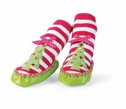 Mud Pie Baby Tree Sock Slippers Xmas Santa&#39;s Little Helper 0-6 Reborn Doll New - £7.82 GBP