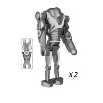 2pcs Super Battle Droid Commander (with Cannon Arm) Star Wars Minifigures - £3.92 GBP
