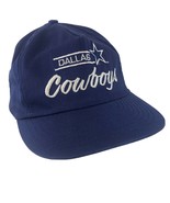 Vintage 90s Dallas Cowboys Snapback Hat Cap Team NFL Blue w/ white stiti... - £27.21 GBP