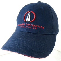 Colorado Contractors Association Hat Strapback Cap Black Blue Embroidere... - $9.85