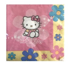 4 Packs Hello Kitty Flower Dessert Beverage Napkins Birthday Party 16 Co... - $14.99