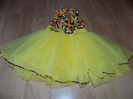 Size Small 5-7 A Wish Come True Yellow Orange Dance Tutu Leotard Costume... - £22.25 GBP