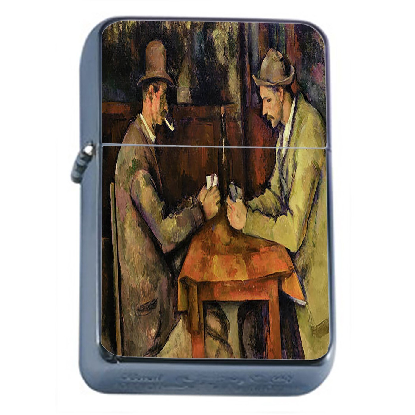 Smoking and Cards Art Illustration Cigarette Oil Lighter - $14.80