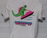 Party Pants T Shirt Mens Medium Killin It Dino Ski Short Sleeve Neon - $11.88