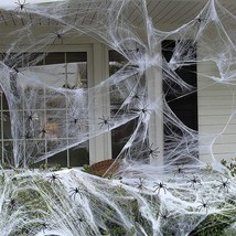 Halloween Spider Web Decorations,Stretchy Large Fake Spiderwebs with Extra  - £15.90 GBP