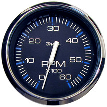 Faria Chesapeake Black 4&quot; Tachometer - 6000 RPM (Gas) (Inboard I/O) [33710] - £85.35 GBP