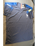 NEW FRANCE NATIONAL FOOTBALL TEAM SOCCER FOOTBALL GRAY BLUE FIFA JERSEY XL - $1,112.72 MXN
