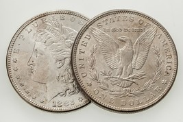 1882 &amp; 1882-S Plateado Morgan Dólar Lote De 2 Monedas En Elección Bu Estado - $197.99