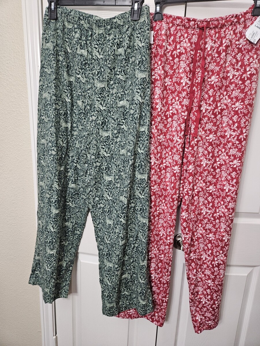 Women&#39;s  Charter Club 2-Pc Pajama/ Lounge Bottoms Size Large New - $14.85
