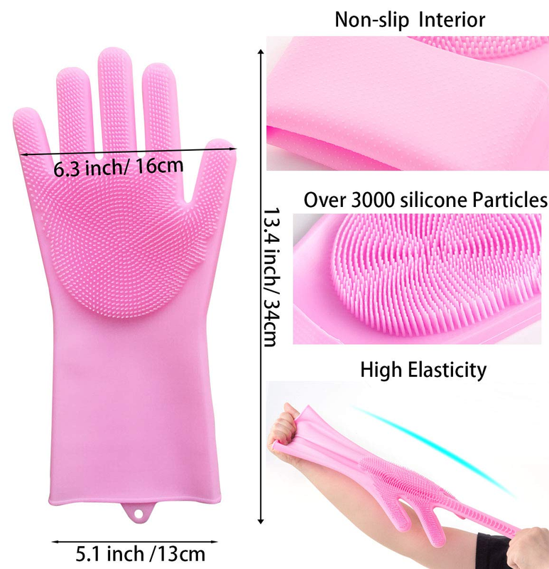 Pet Grooming Gloves - Soft and Durable Silicone Scrubber for Bathing, Hair Remov Item image 6