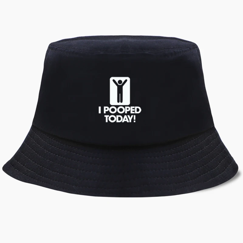 I Pooped Today Fisherman Hat Fishing Bucket Hats Panama Bob Chapeau Cap - $15.88