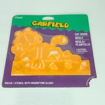 Garfield Cat Guide Ruler stencil With Magnifying Glass Brand New Mead - £15.78 GBP