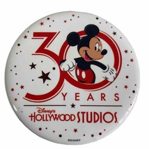 VTG Disney Button Hollywood Studios 30 Years Celebration Mickey Mouse Pin - £12.55 GBP