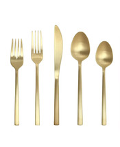 FORTESSA Arezzo Brushed Gold 5 Piece Place Setting New - £33.80 GBP